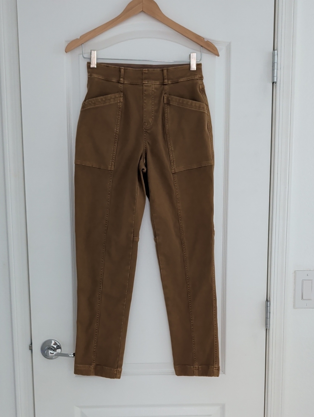 SPANX Camel Brown Pull On Jeans High Rise S / 4 / 6 Inseam 27